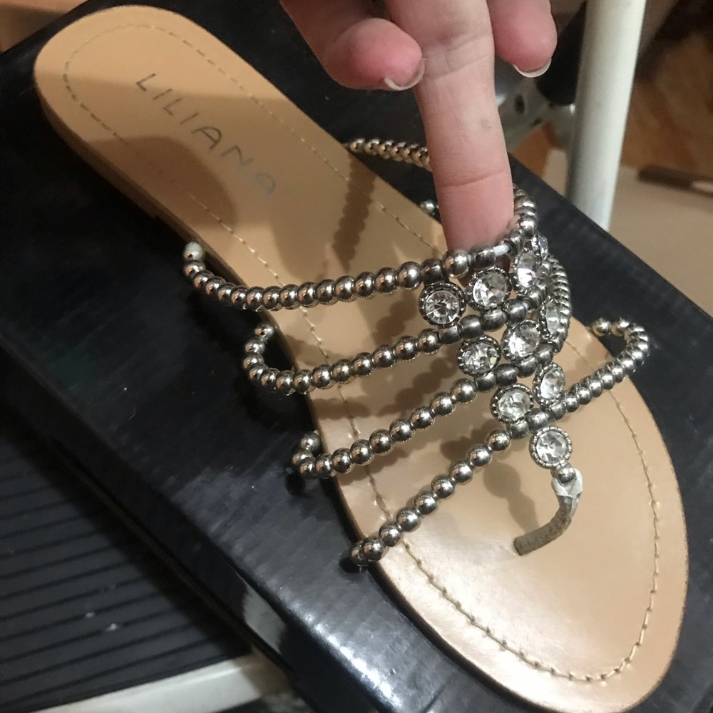 Silver sandals